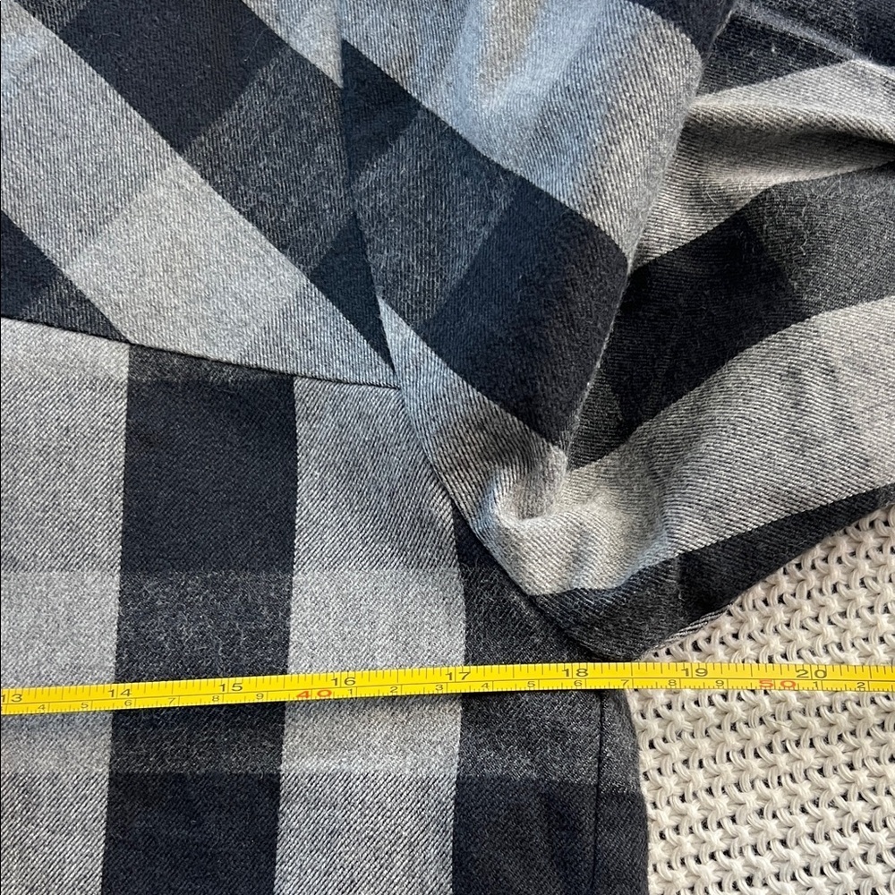 Rogan for Target Plaid Midi Dress Black Gray Buffalo Check Elbow Sleeve Medium - Picture 13 of 15